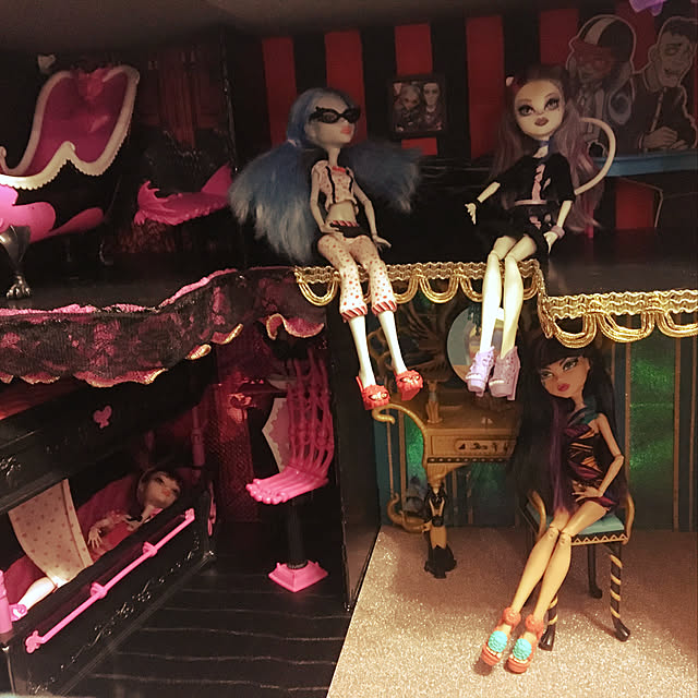 369mamaの-Monster High モンスターハイ Cleo Vanity Set,フィギュア　人形　おもちゃの家具・インテリア写真