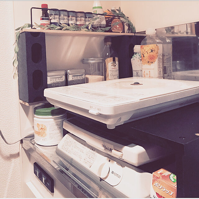 Yuiのアイリスオーヤマ-アイリスオーヤマ 2口IHクッキングヒーター用スタンド ブラック SSIH-54 [並行輸入品]の家具・インテリア写真