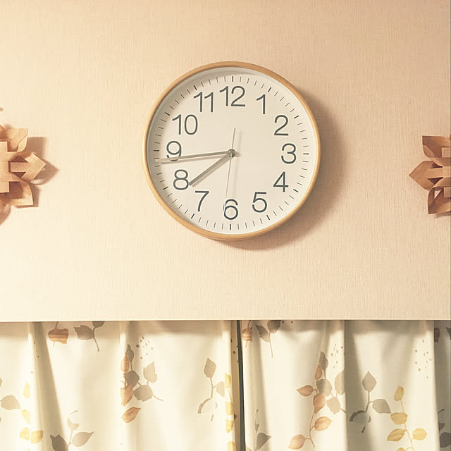 3Mの不二貿易-掛け時計 時計 壁掛け 壁掛け時計 おしゃれ とけい 28cm 掛時計 壁掛け アナログ 北欧 シンプル 天然木製 新生活応援の家具・インテリア写真