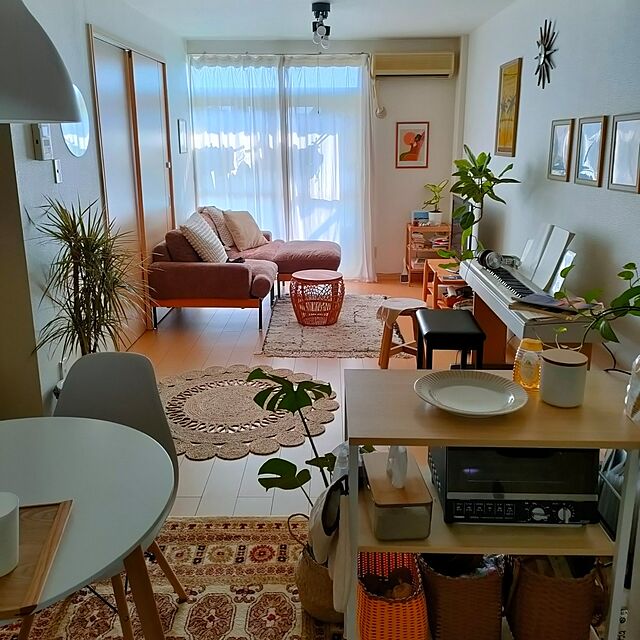 anjuの-【ベルメゾン】すっきりとしたまるみの北欧調テレビラックの家具・インテリア写真