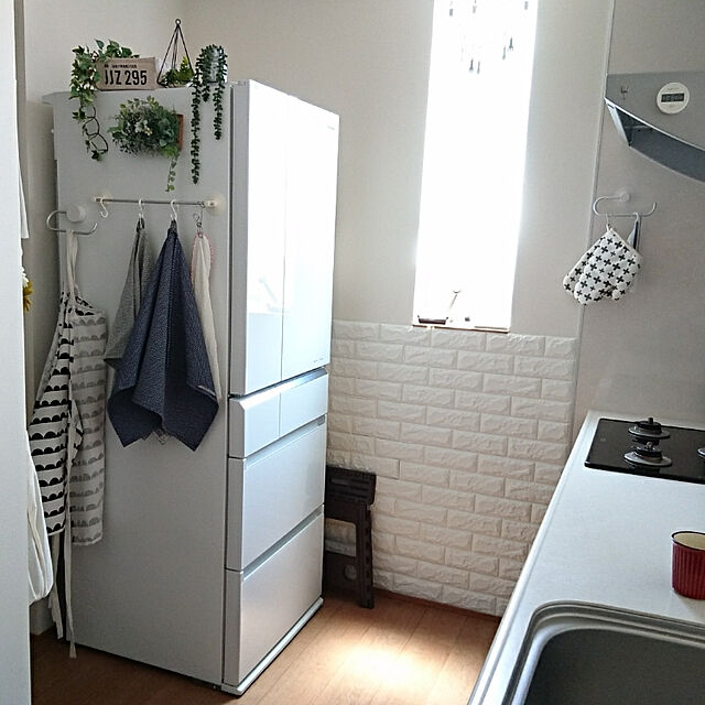 yukoの無印良品-アルミループタオルハンガー・マグネットタイプの家具・インテリア写真