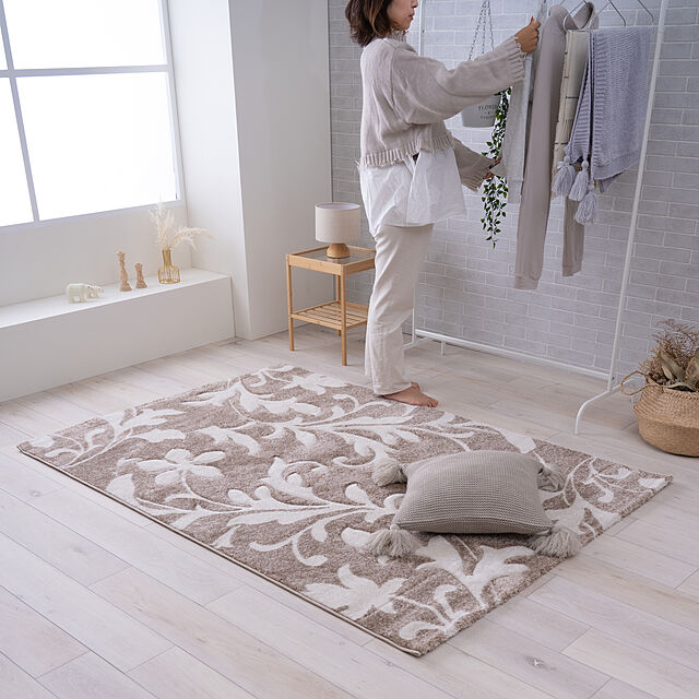 IKEHIKOのイケヒコ・コーポレーション-トルコ製 ウィルトン織り カーペット カービング 約133×190cm ベージュ 2352729の家具・インテリア写真