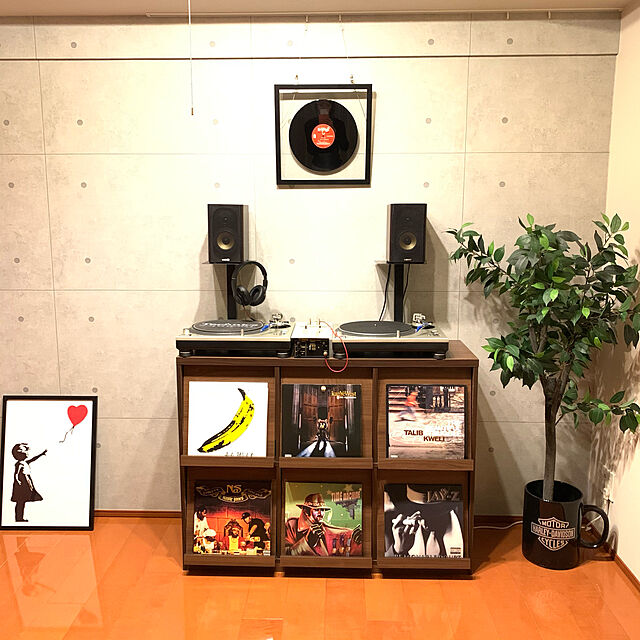 chabububuのumbra (アンブラ)-【umbra】 レコードフレーム ブラック LPジャケット対応 額縁 レトロ ディスク ウォールデコの家具・インテリア写真