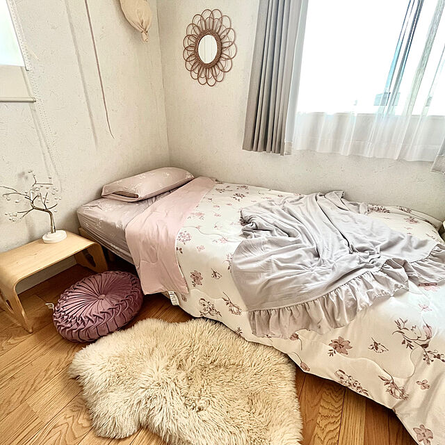 sechan_homeのニトリ-【デコホーム商品】のびてピタッとフィットする枕カバー(Nクール ハナ N3-4) の家具・インテリア写真
