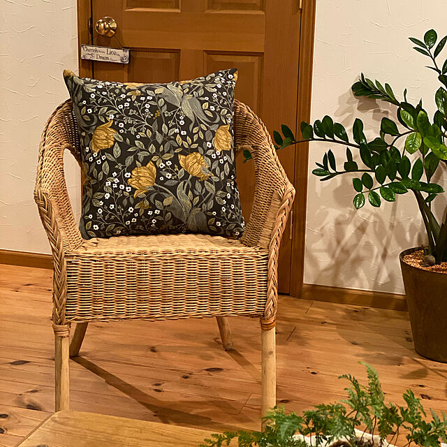 misacoのイケア-【IKEA/イケア/通販】TUVSAV トゥーヴセーヴ クッションカバー, ディープグリーン/フローラルパターン[A](40531021)の家具・インテリア写真