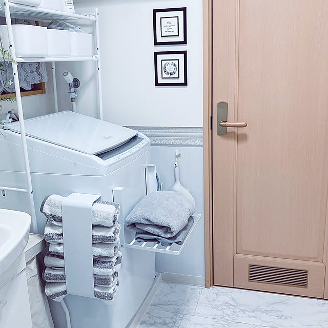 kazuのニトリ-洗濯機ラック トーレブランカ の家具・インテリア写真