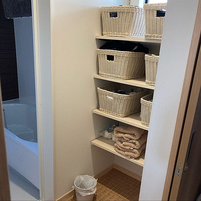 Asamiのニトリ-ラタン調洗えるバスケットLサイズ(ベージュ) の家具・インテリア写真