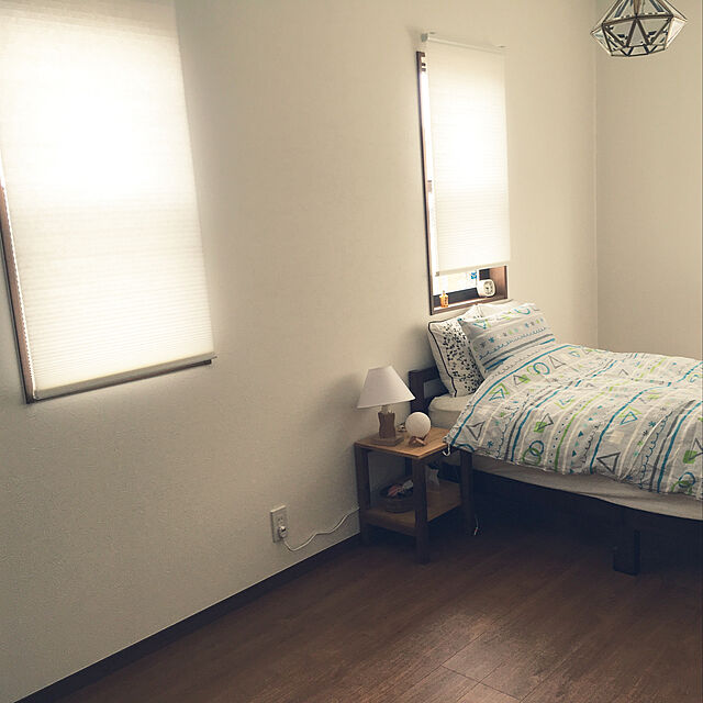 shizuponのニトリ-シングルフラットベッドフレーム(パック DBR-S) の家具・インテリア写真