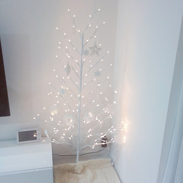 sinosanの不二貿易-不二貿易 ブランチツリー クリスマスツリー LEDライト 幅60×奥行60×高さ120cm ウォームホワイト イルミネーション LED120球 16652の家具・インテリア写真
