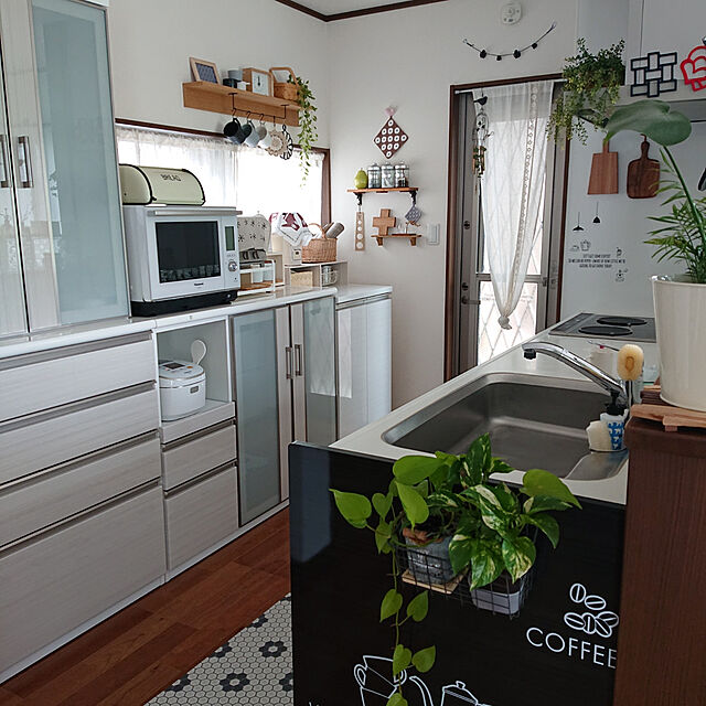 Miyakoのニトリ-食器棚(ポスティア 80DB WH) の家具・インテリア写真