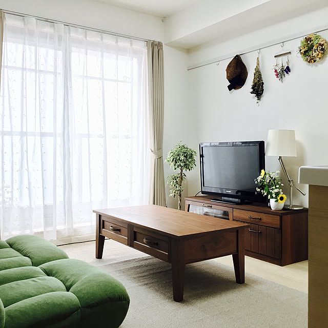 yakitoripieのニトリ-レースカーテン(シェーン 100X198X2) の家具・インテリア写真