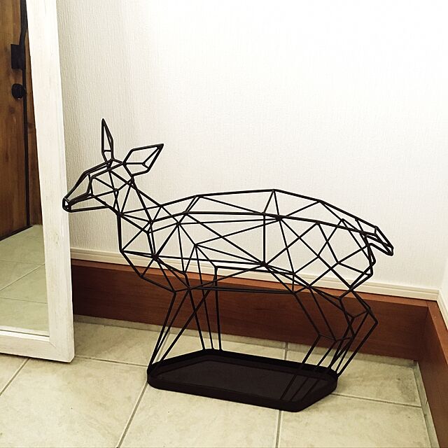 mococoの-《全2色》シャドーワイヤー UMBRELLA STAND DEER ディア 傘立て デザイン雑貨 アンブレラスタンド SHADOW WIRE ACT WORK'S アクトワークス シカ 仔鹿 動物 オブジェ アニマル 玄関 オフィス 店舗 入り口 芸術品 シルエット カフェ bar 居酒屋 おしゃれ かわいいの家具・インテリア写真