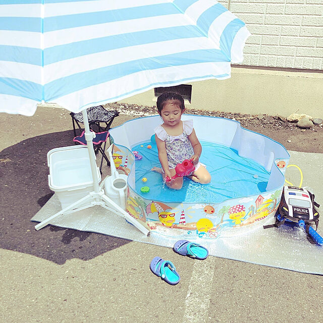 88snowの-【イガラシ】【空気入れ不要】ガーデンプール【120cm】 水遊び ビニール プール POOL 小さい 子供用の家具・インテリア写真
