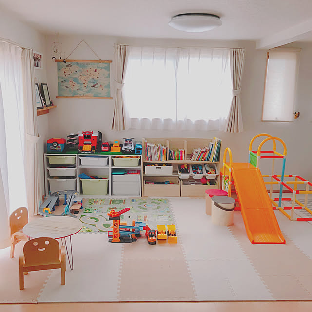 chicaのニトリ-収納ボックス カラボ 浅型(ペールイエローグリーン) の家具・インテリア写真