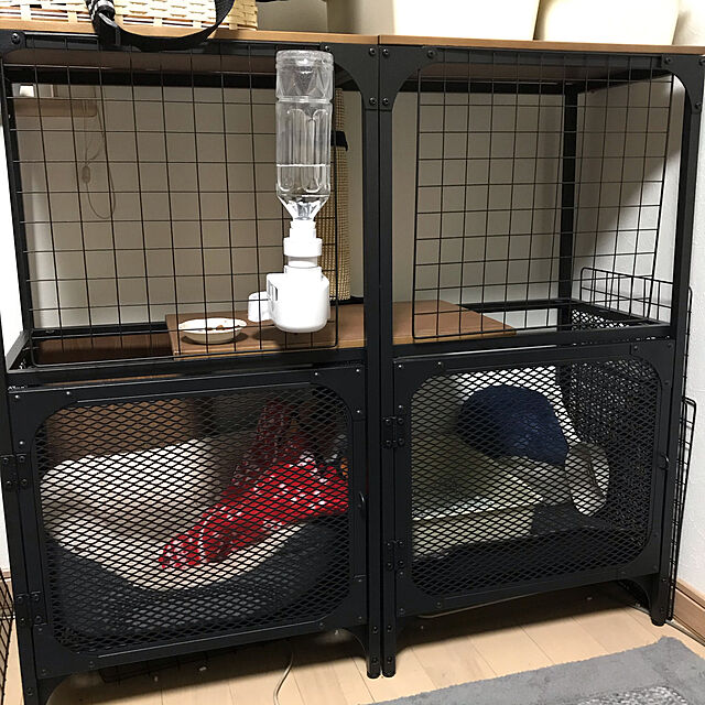 akiyumiのイケア-【IKEA】FJALLBO/フィエルボ シェルフユニット ブラック51x95 cmの家具・インテリア写真