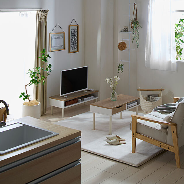 Simple-Styleのアイリスオーヤマ-ウッドセンターテーブル WCT-800 の家具・インテリア写真
