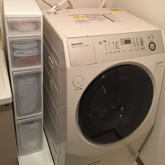 jnjnforesterのシャープ-シャープ 9.0kg ドラム式洗濯乾燥機　【左開き】　ゴールド系SHARP ES-V540-NLの家具・インテリア写真
