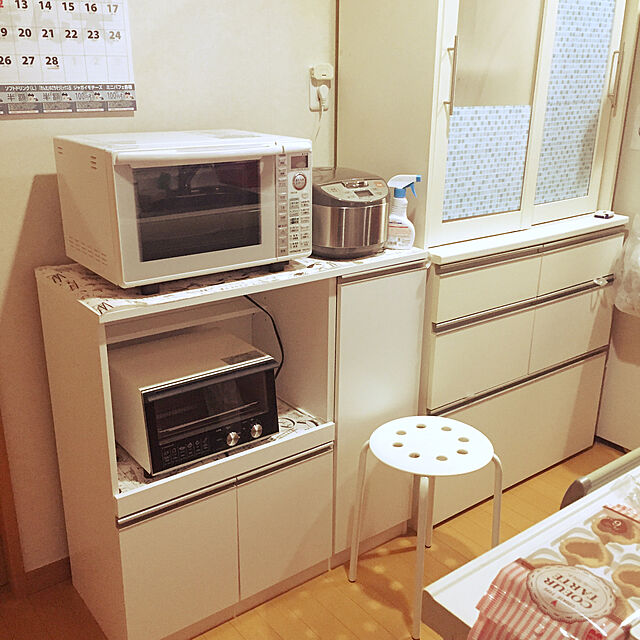 madokaのニトリ-レンジ台(フォルム RE9060 WH) の家具・インテリア写真