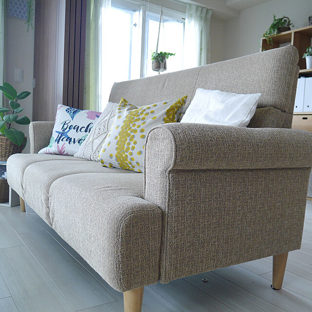 mimiのニトリ-クッションカバー(HBビーチヘブン) の家具・インテリア写真