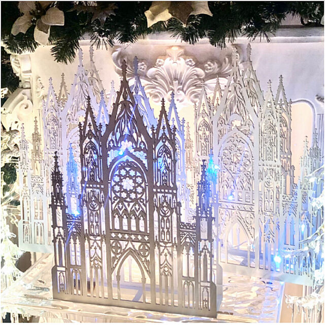 cocoのアトリエKigi-ムニュムニュ むにゅむにゅ キャンドルホルダー クリスマス 大聖堂 教会 シャビー　シャビーシック フレンチの家具・インテリア写真