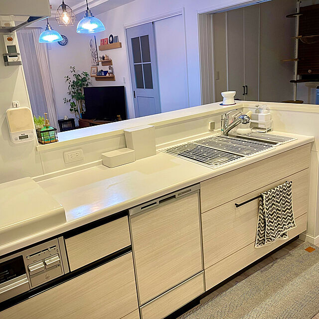 puniyumiの池永鉄工-コンロカバー スチール 60cm用 IK2-60W ホワイト システムキッチン用の家具・インテリア写真