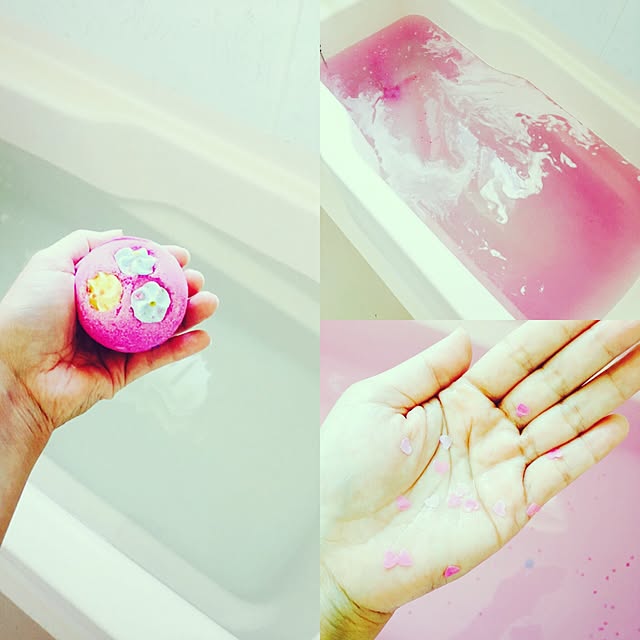 MILOのLUSH(ラッシュ)-LUSH ラッシュ ぴんく Think Pink バスボム ピンク 自然派化粧品 天然成分 入浴剤 バニラ ラベンダーの家具・インテリア写真
