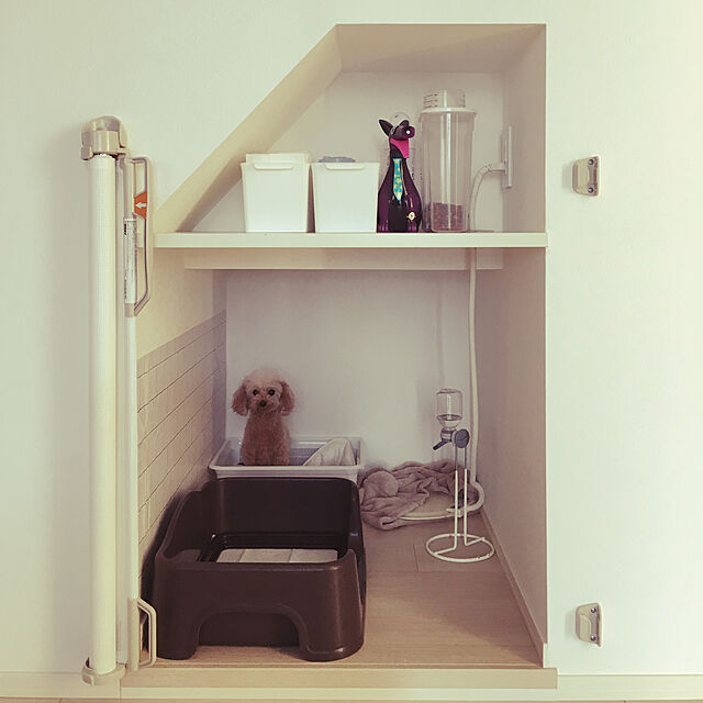 hiiの-リッチェル　しつけ用ステップ壁付きトイレ　レギュラー　ダークブラウン　犬　トイレ　関東当日便の家具・インテリア写真