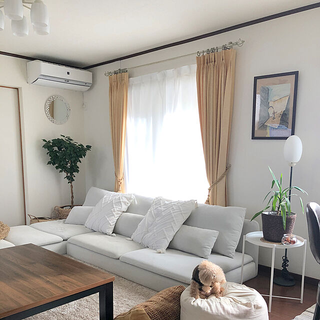 jasmineのニトリ-遮光1級・遮熱・遮音カーテン(レーベル アイボリー 100X135X2) の家具・インテリア写真