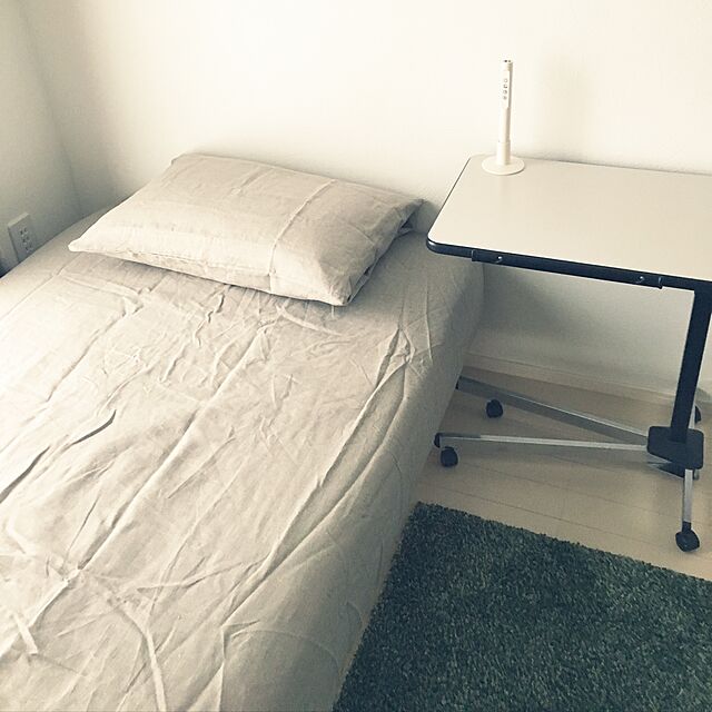 popの無印良品-麻わたベッドパッド・ゴム付／Ｓ カラーなしの家具・インテリア写真