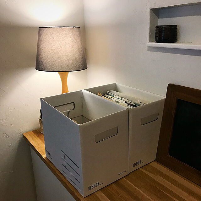 Hisayoのコクヨ-コクヨ 収納ボックス NEOS Mサイズ ブラック A4-NEMB-Dの家具・インテリア写真