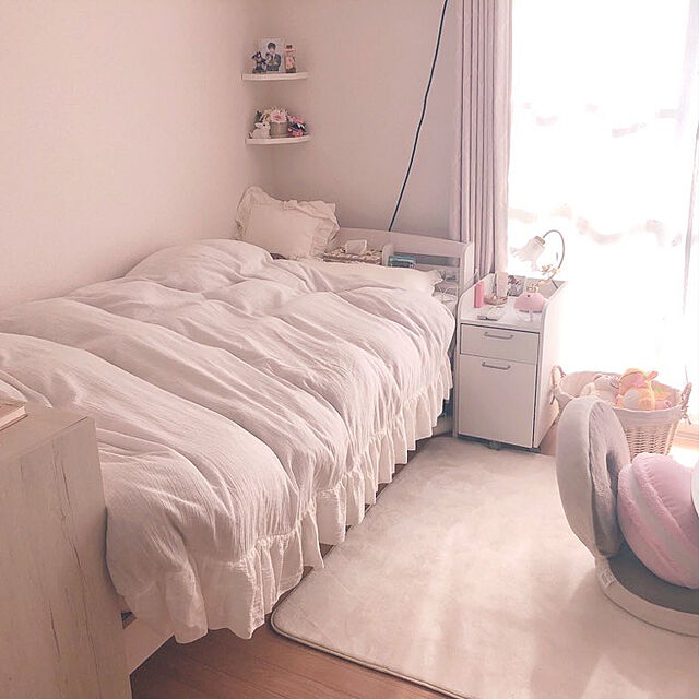 Yukiのニトリ-ひもなしラクラク掛ふとんカバー シングル(NグリップレジェWH2 S) の家具・インテリア写真