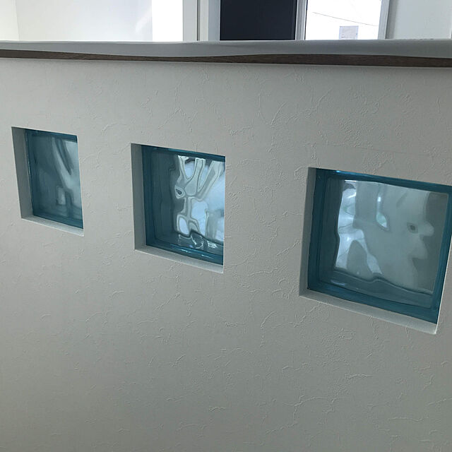 aiのＪＩＮＧＨＵＡ-ガラスブロック (厚み80mm 宝石ブルー色雲) gb5380の家具・インテリア写真