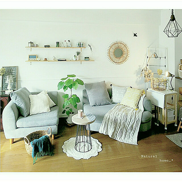 umiumiの東谷-東谷 ミラー W60×D3×H60 ナチュラルの家具・インテリア写真
