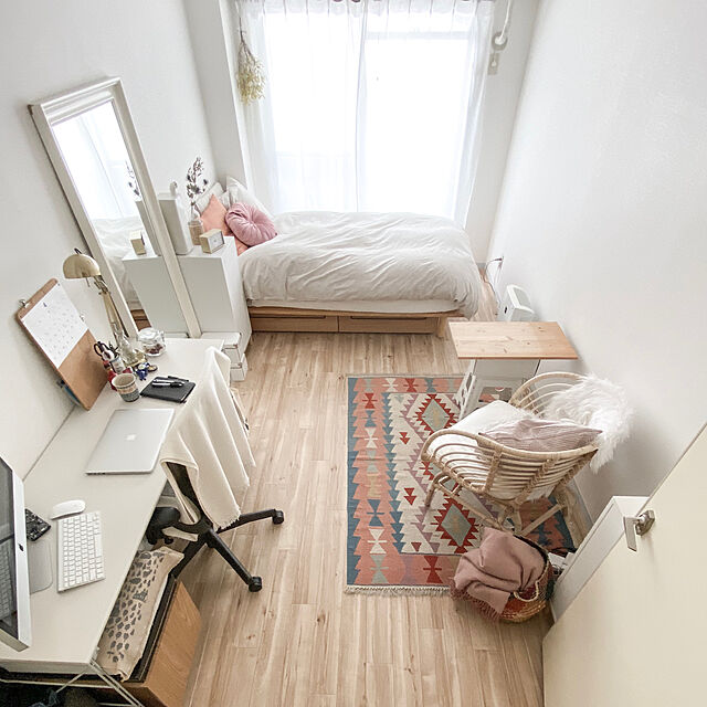mmの無印良品-ベッドフレーム・シングル・オーク材の家具・インテリア写真