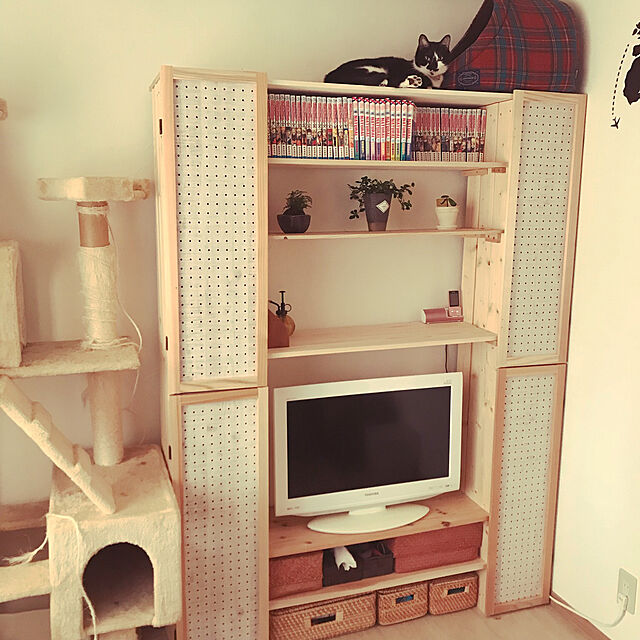 miruのニトリ-カラーボックスカラボ スリム６段(WH) の家具・インテリア写真