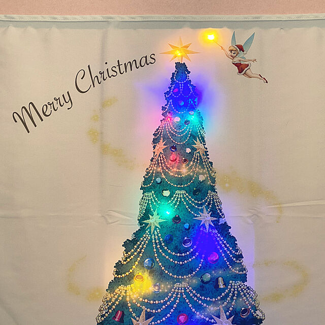 rimpu-の-クリスマスツリー タペストリー 【東京ディズニーリゾート限定】ディズニークリスマス 2020 ティンカーベル ディズニー グッズ お土産の家具・インテリア写真