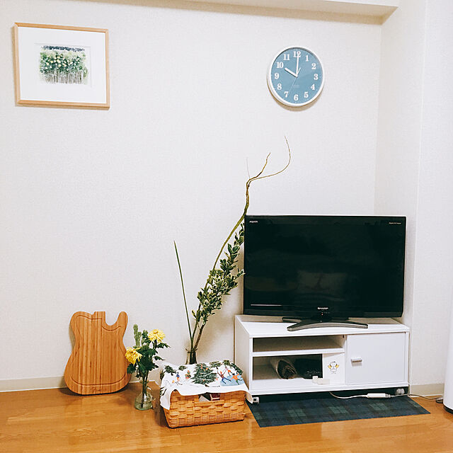 nijntjeのニトリ-ローボード(Nキャラットスリム80 WH) の家具・インテリア写真