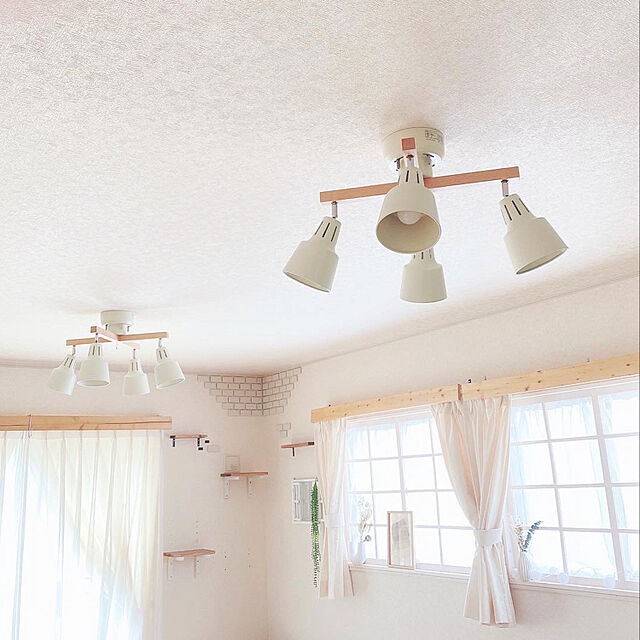 Yukoの日昇-シーリングライト 6畳 8畳 LED・スポットライト 4灯 ライトリーカイ プルスイッチ ダイニング用 食卓用 一人暮らしの家具・インテリア写真