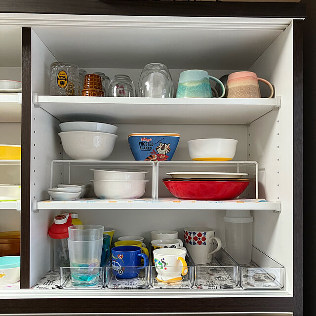 dahliaのニトリ-重ねても使える冷蔵庫トレー(Nブラン 幅10cm 浅型 S) の家具・インテリア写真