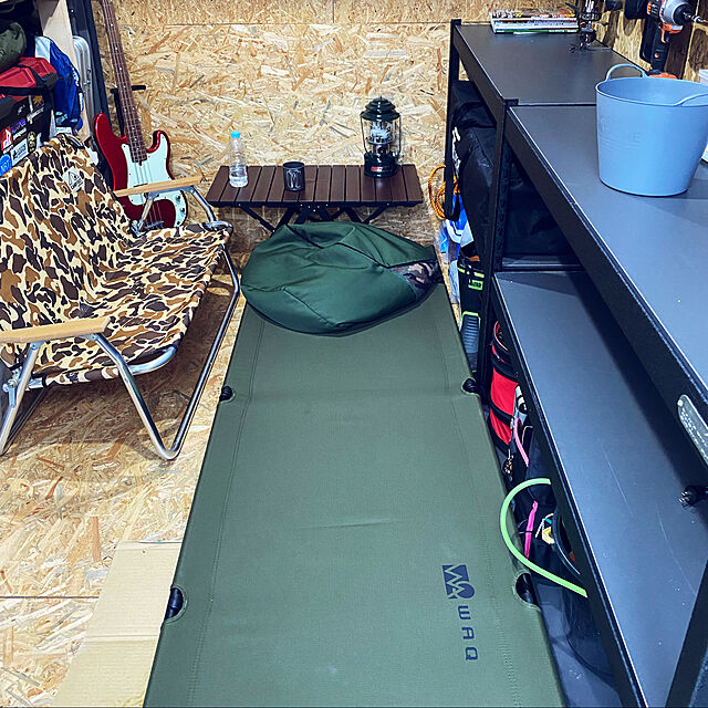 DAISHIのワック(WAQ)-WAQ 2WAY キャンプ コット 静音 軽量 折りたたみベッド 耐荷重150kg ハイ/ロー切替可能 (タン)の家具・インテリア写真