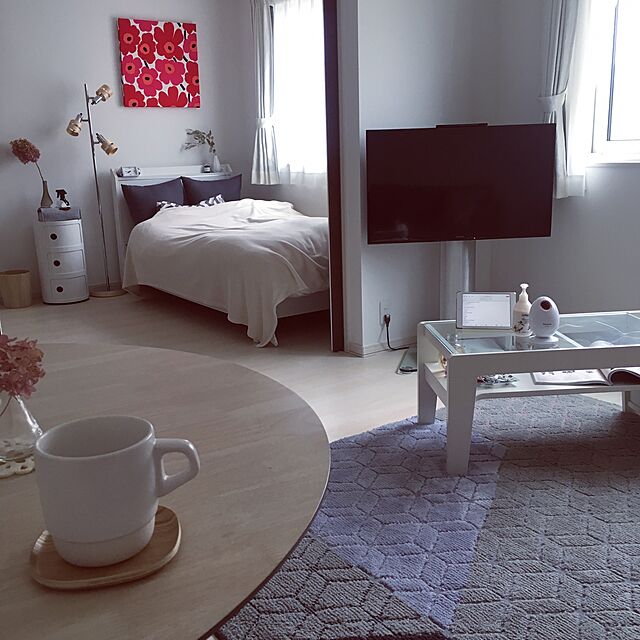 waraの不二貿易-IKEA・好きに。9色から選べるホテルスタイル　ストライプサテンカバーリング　ベッド用セット　クイーン　|　ブルーミストの家具・インテリア写真