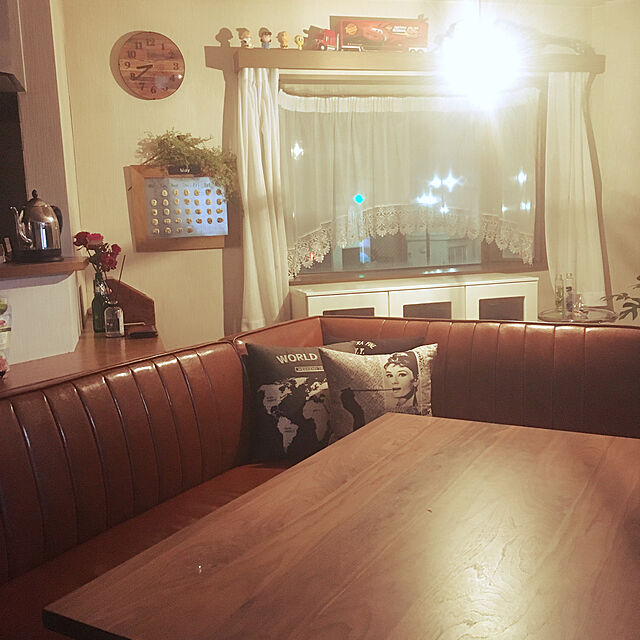 maayaroomの-ブルックリンスタイルソファダイニングセット Monica【モニカ】 4点ベンチセット（W120）の家具・インテリア写真