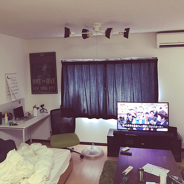 Yujirouの無印良品-デスク天板・メラミン・幅１５０ｃｍ／白（システムタイプ）の家具・インテリア写真