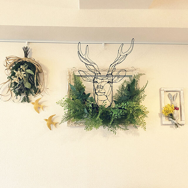 mochi2usagiの-壁飾り　ウォールデコレーション /10x12xD3cm　Sサイズ/ レジン バードデコ クリスマス /color ゴールド・ホワイト/の家具・インテリア写真