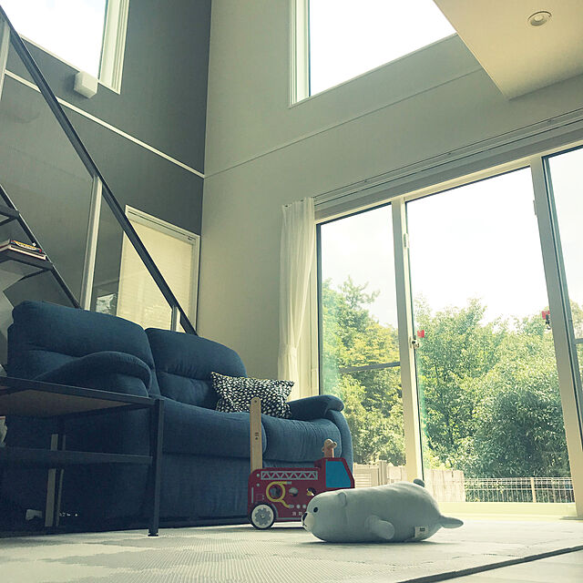 misatoのニトリ-2人用電動布張りリクライニングソファ(ビリーバー3 NV 布) の家具・インテリア写真
