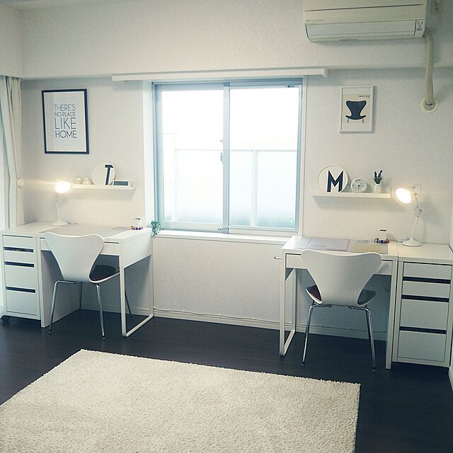 fum-minのIKEA (イケア)-IKEA(イケア) MICKE ホワイト 10213077 デスク、ホワイトの家具・インテリア写真
