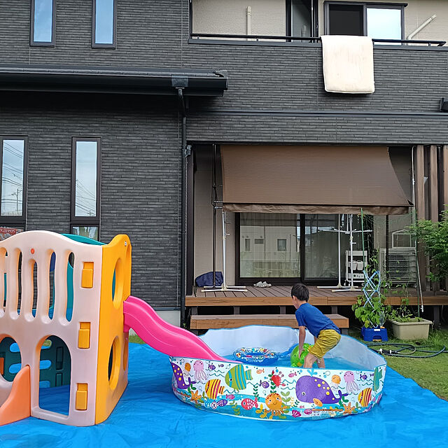 tomoのタカショー-タカショー(Takasho) クールサマーオーニング モカ 3000 約W311×D126.5×H301cmの家具・インテリア写真
