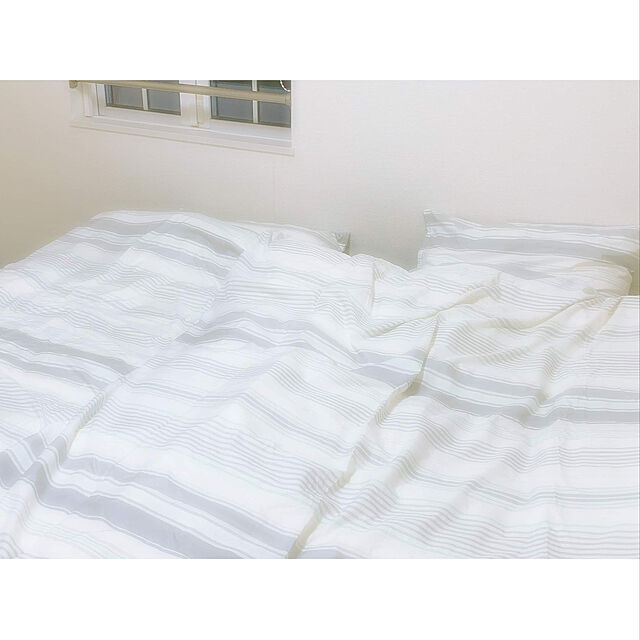 Shira_tamaのニトリ-ベッド用寝具6点セット シングル(q GR/BD S) の家具・インテリア写真
