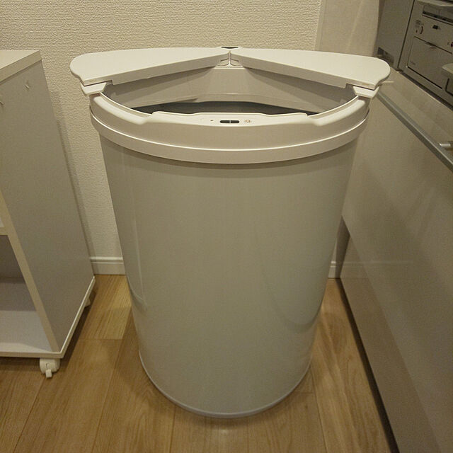 elynaのmaxzen-ゴミ箱 47L 自動開閉ゴミ箱 自動センサー 大容量 コンパクト おしゃれ 衛生的 ゴミ袋リング ホワイト MAXZEN JG047MT01-WHの家具・インテリア写真
