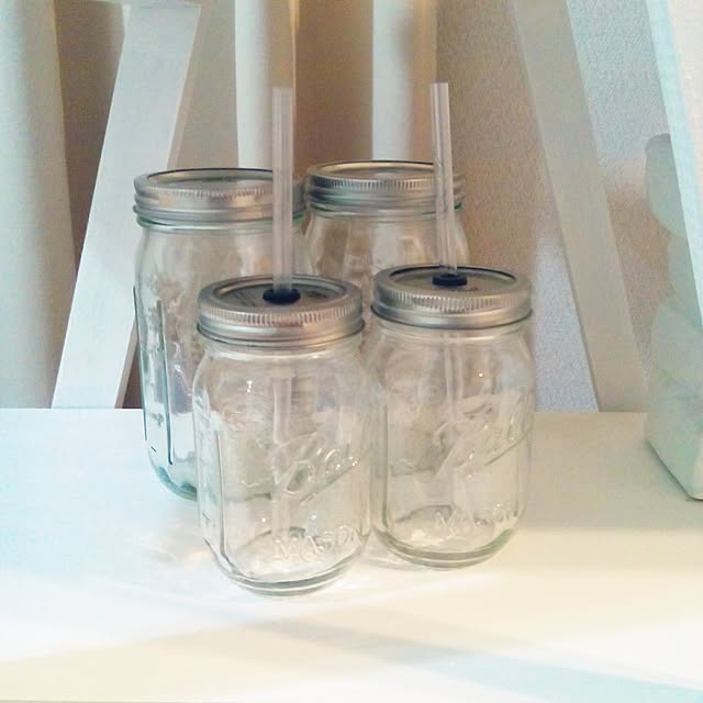 heart.emiemi57.whiteの-【940ml】 Ball Mason Jar ( Wide mouth 32oz ) ボール メイソンジャー ( ワイドマウス32ozクリアー ) ジャーサラダ スムージー 保存 容器 ガラス容器 Ball社 ガラス 保存ビン アメリカ 正規品 密閉 密封容器 サラダ DETAIL【あす楽対応_東海】の家具・インテリア写真